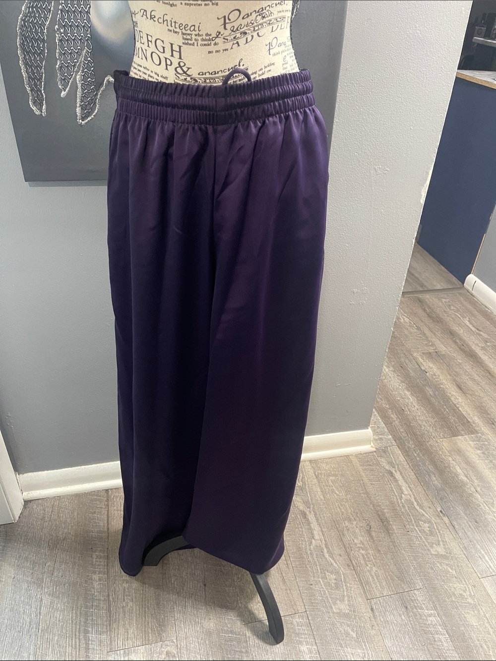 adidas Purple Elastic-Waist pants